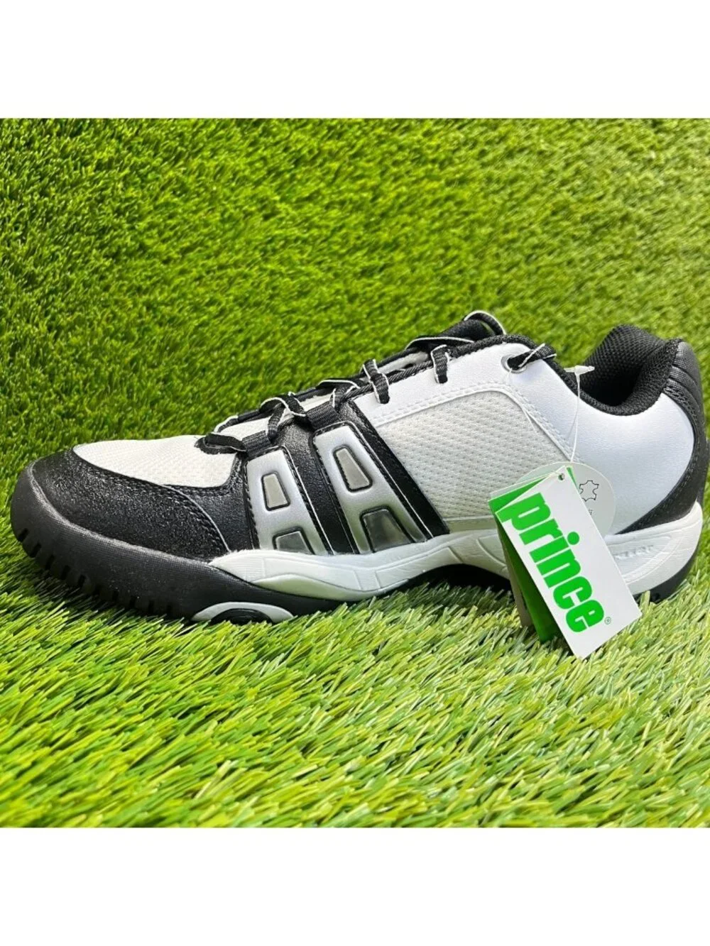 Prince T14 Mens Size 10 White Black Athletic Running Tennis Shoes Sneakers